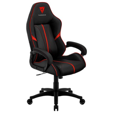 Компьютерное кресло ThunderX3 BC1 игровое, обивка: искусственная кожа, цвет: black/red