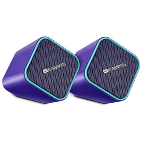 Компьютерная акустика Canyon Compact Stereo Speaker purple / light blue