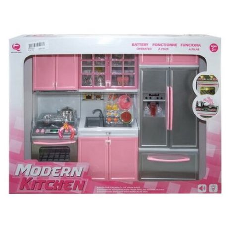 Junfa toys Кухня Modern kitchen (26210P ) серый/розовый