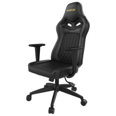 Компьютерное кресло GAMDIAS Hercules E3 игровое, обивка: искусственная кожа, цвет: черный