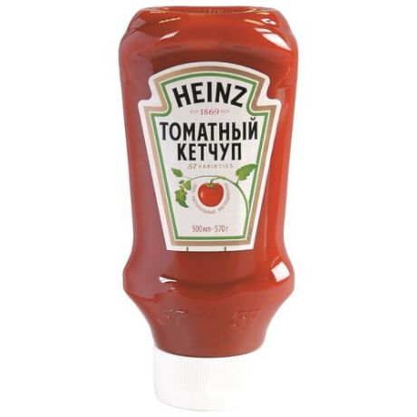 Кетчуп Heinz Томатный, пластиковая бутылка-перевертыш 570 г
