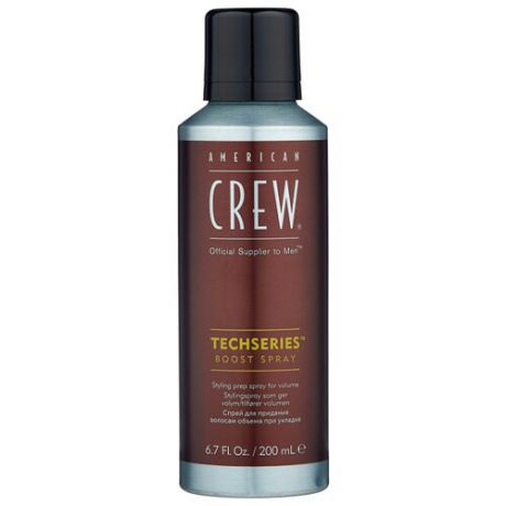 American Crew Спрей для объема волос TechSeries Boost Spray, средняя фиксация, 200 мл