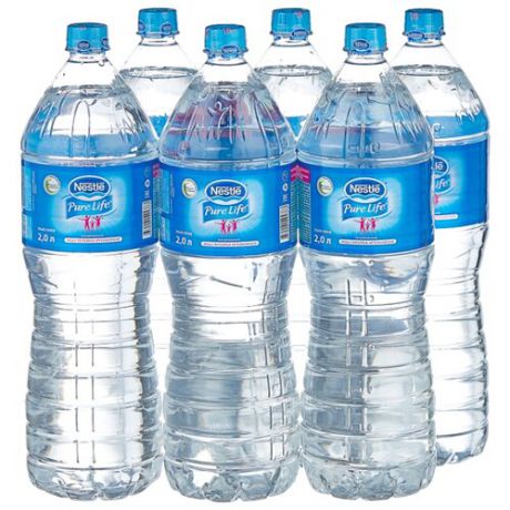 Артезианская вода Nestle Pure Life негазированная ПЭТ, 6 шт. по 2 л