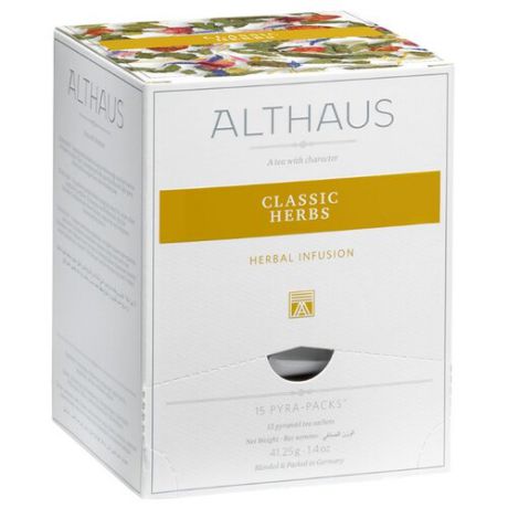 Чай травяной Althaus Classic herbs в пирамидках, 15 шт.