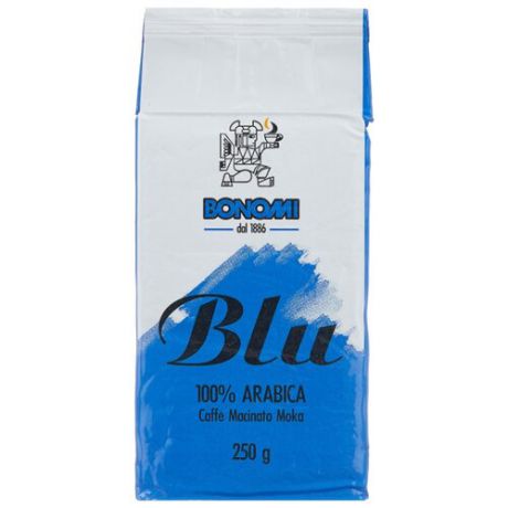 Кофе молотый Bonomi Blu Moka вакуумная упаковка, 250 г