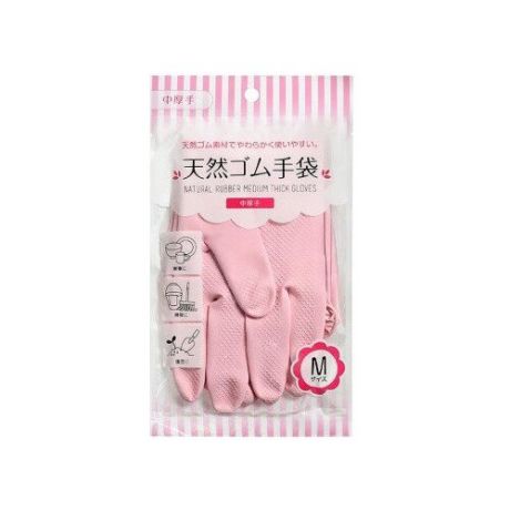 Перчатки CAN DO хозяйственные латексные средней толщины, 1 пара, размер M, цвет розовый