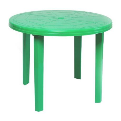 Стол обеденный садовый Туба-Дуба пластиковый круглый, зеленый