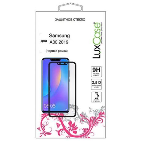 Защитное стекло LuxCase 2.5D для Samsung Galaxy A30 2019 черный