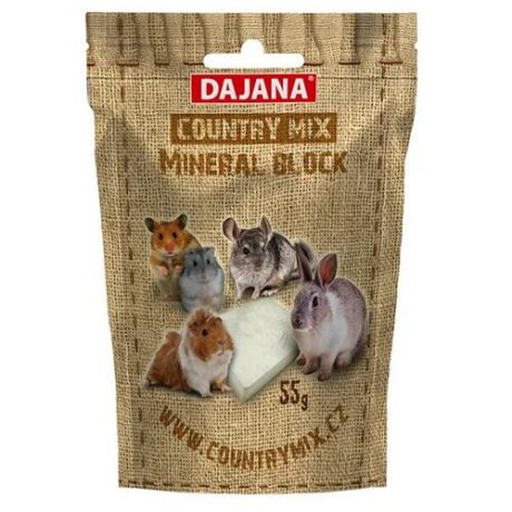 Лакомство для кроликов, грызунов Dajana Pet Country mix mineral block 55 г