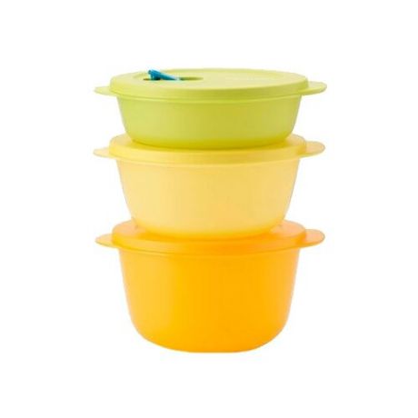 Tupperware Набор контейнеров "Новая волна" В79 оранжевый/желтый/зеленый