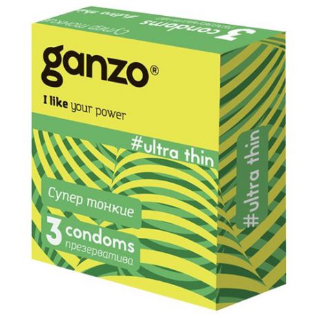 Презервативы Ganzo Ultra Thin 3 шт.