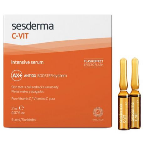 SesDerma C-Vit Интенсивная сыворотка для лица на основе 12% витамина С, 2 мл (5 шт.)