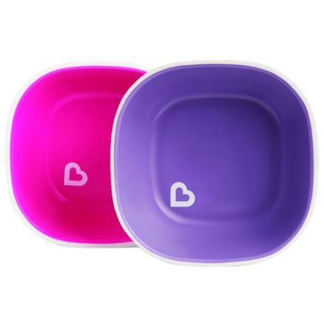 Комплект посуды Munchkin Цветные миски (12446) розовый/фиолетовый