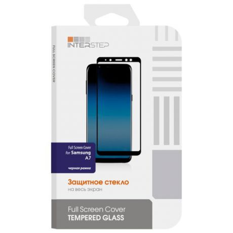 Защитное стекло INTERSTEP Full Screen Cover для Samsung Galaxy A7 2018 черный