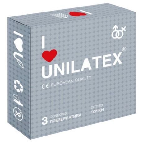 Презервативы Unilatex Dotted 3 шт.