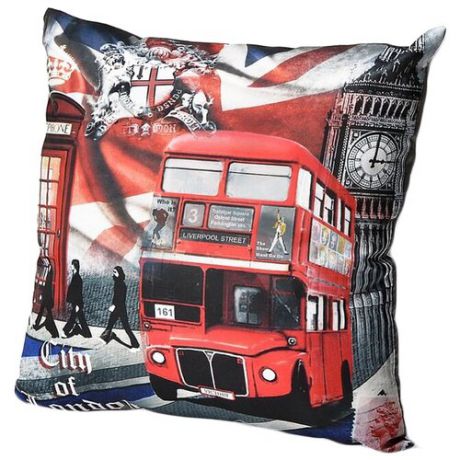 Подушка декоративная Gift'n'Home Лондонские Фантазии 35х35 см (PLW-35 LDream) красный / серый