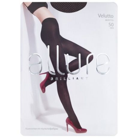 Колготки ALLURE Brilliant Velluto 50 den, размер 2, fumo