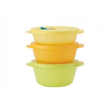 Tupperware Набор контейнеров "Новая волна" желтый/оранжевый/зеленый
