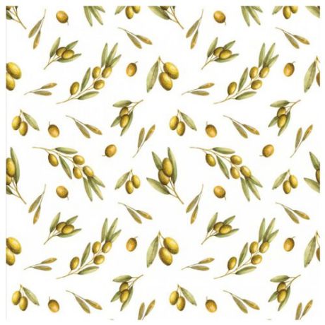 Скатерть JoyArty Летящие оливки (tc-13295-180x145) 145х180 см белый / желтый / зеленый