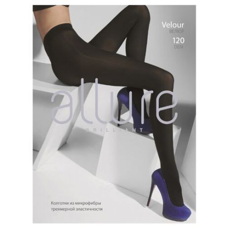 Колготки ALLURE Brilliant Velour 120 den, размер 3, nero