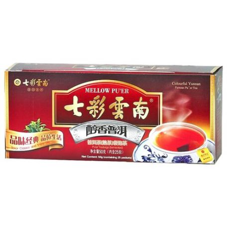 Чай пуэр Colourful Yunnan Шу пуэр в пакетиках, 25 шт.