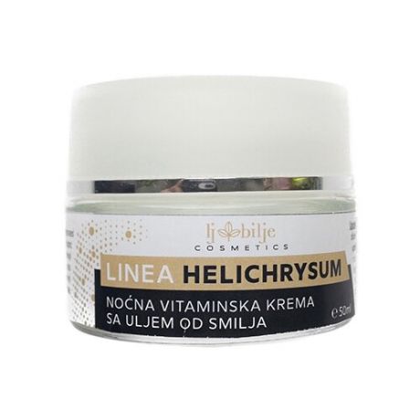 Ljbilje Linea Helichrysum Витаминный ночной крем для лица с эфирным маслом бессмертника итальянского, 50 мл