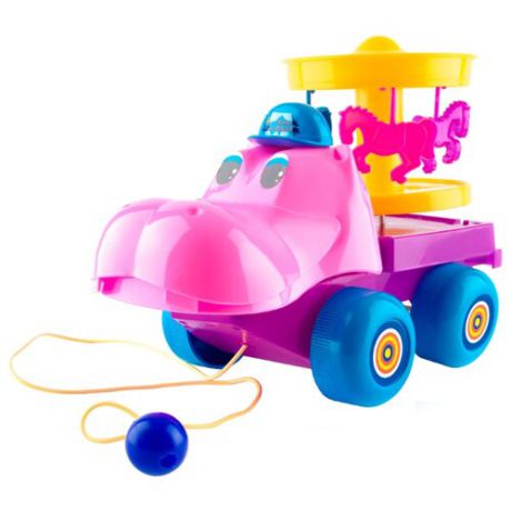 Каталка-игрушка Пластмастер Карусель (12108) фиолетовый