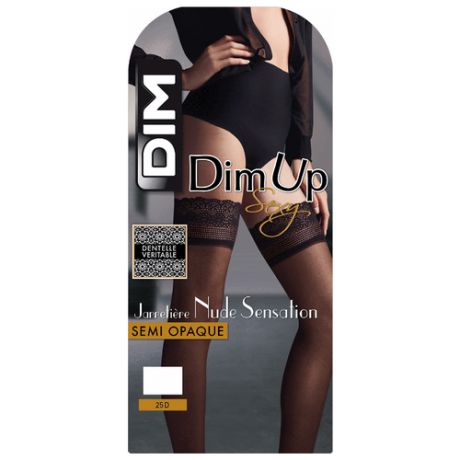 Чулки DIM Dim Up Nude Sensation Semi Opaque 25 den, размер 2, noir