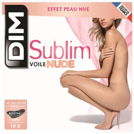 Колготки DIM Sublim Voile Nude 10 den, размер 3, beige eclat