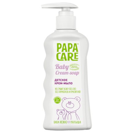 Papa Care Детское крем-мыло с пантенолом, маслом оливы и экстрактом ромашки 150 мл