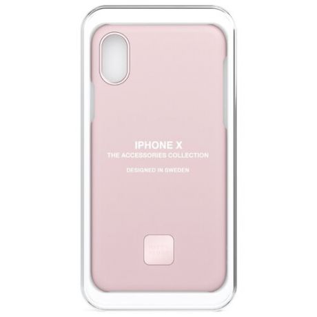 Чехол Happy Plugs 9165 + защитная пленка для Apple iPhone X/Xs blush