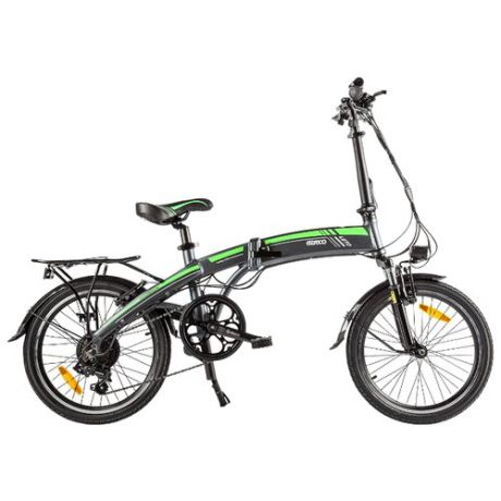 Электровелосипед Eltreco Leto (2019) серый/зеленый (требует финальной сборки)