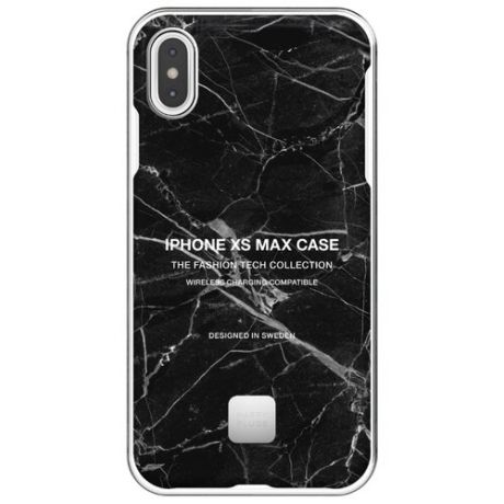 Чехол Happy Plugs 9329 для Apple iPhone Xs Max Black Marble