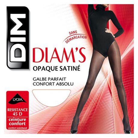 Колготки DIM Diam’s Opaque Satiné 45 den, размер 3, noir