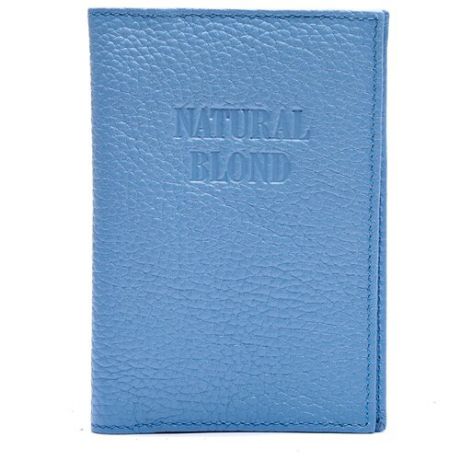 Обложка для паспорта GewGaw Natural blond, серо-голубой