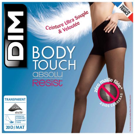 Колготки DIM Body Touch Absolu Resist 20 den, размер 4, noir