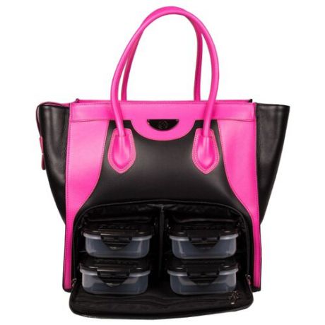 Six Pack Fitness Женская сумка Victoria Elite Tote черный/розовый 26 л
