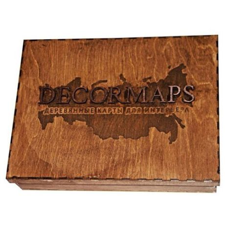 Панно Decormaps деревянная карта России, венге 140х80 см