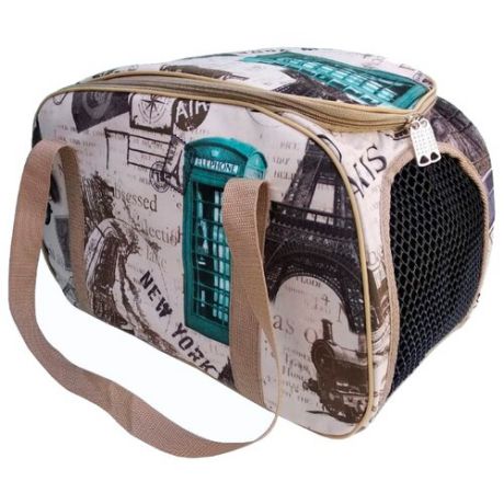 Переноска-сумка для кошек и собак Теремок ДО-1 44х22х27 см бежевый