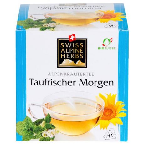 Чай травяной Swiss Alpine herbs Alpine morning в пирамидках , 14 шт.