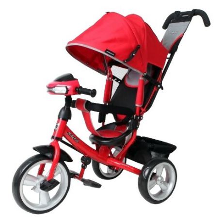 Трехколесный велосипед Moby Kids Comfort 12x10 EVA Car красный