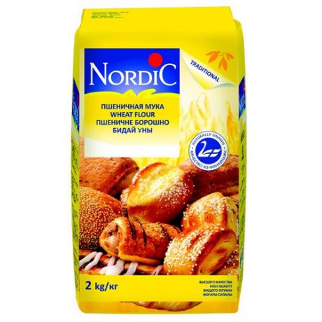 Мука Nordic пшеничная высший сорт 2 кг
