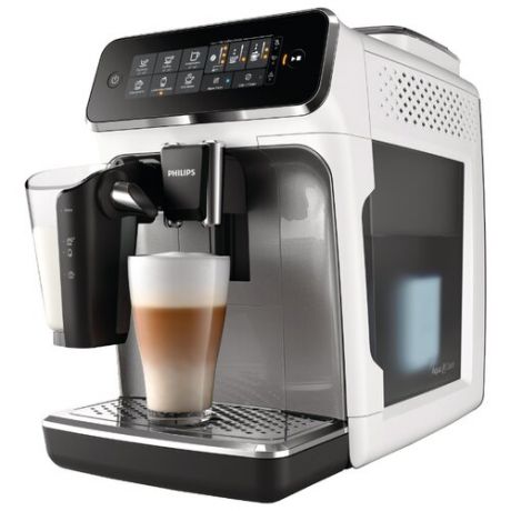 Кофемашина Philips EP3243 Series 3200 LatteGo серебристый/белый