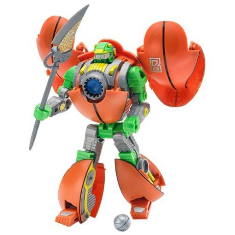 Трансформер Jinming toys TransRobots Баскетбольный мяч оранжевый/серый/зеленый