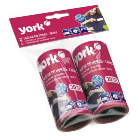 York запасной блок для ролика для одежды 2 штуки, 20 листов фиолетовый