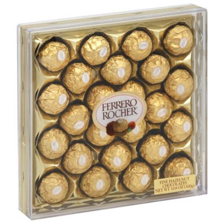 Набор конфет Ferrero Rocher Бриллиант молочный шоколад, 300г бесцветный/золотой