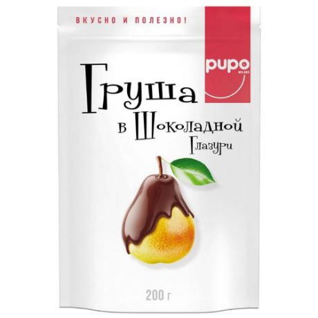 Груша Pupo, темный шоколад, 200 г