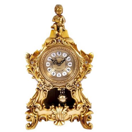 Часы каминные Русские подарки Ангел золотистый
