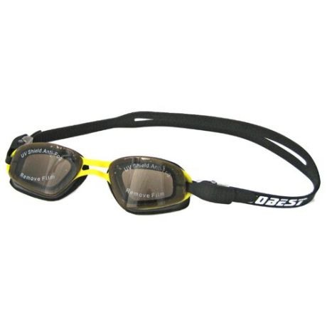 Очки для плавания Dobest HJ-14 черный/желтый