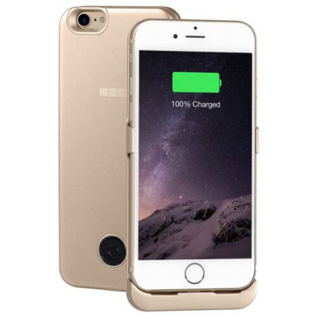 Чехол-аккумулятор INTERSTEP Metal battery case для iPhone 7/8 gold